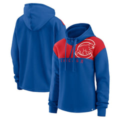Chicago Cubs Fanatics Women's Iconic Overslide Color-Block Quarter-Zip Hoodie | MLB Outlet