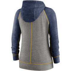 Milwaukee Brewers Nike Women's Split Wordmark Gym Vintage Raglan Lightweight Full-Zip Hoodie | MLB On Sale