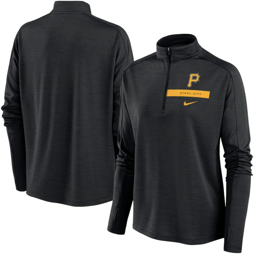 Pittsburgh Pirates Nike Women's Primetime Local Touch Pacer Quarter-Zip Top | MLB Outlet