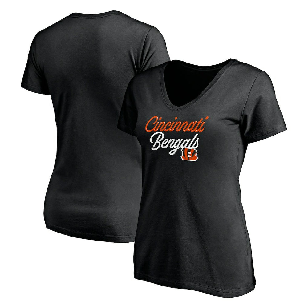 Cincinnati Bengals Women's Long Stride V-Neck T-Shirt