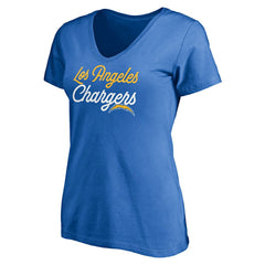 Los Angeles Chargers Women's Long Stride V-Neck T-Shirt