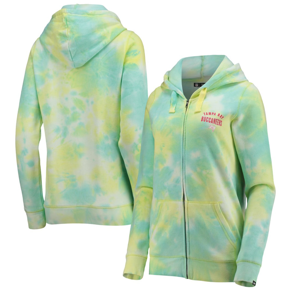 Tampa Bay Buccaneers New Era Women's Ice-Dye Full-Zip Hoodie