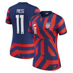 Christen Press USWNT 2021/22 Away Vapor Match Jersey Blue - Nike