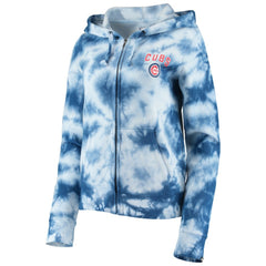 Chicago Cubs New Era Women's Tie-Dye Fleece Full-Zip Hoodie | MLB Shop