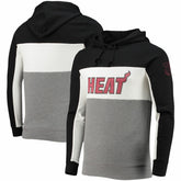 Miami Heat Junk Food Wordmark Colorblock Fleece Pullover Hoodie On Sale