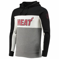 Miami Heat Junk Food Wordmark Colorblock Fleece Pullover Hoodie On Sale