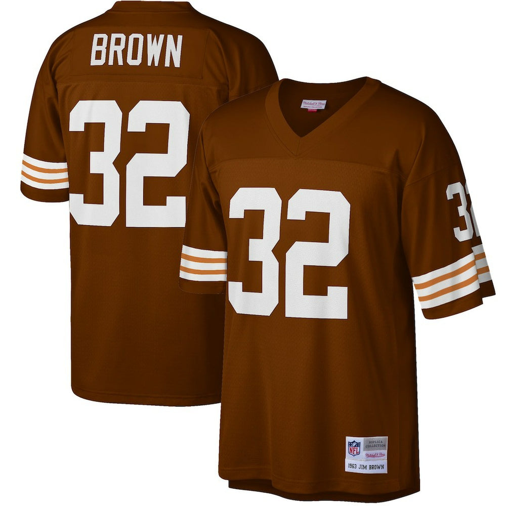Cleveland Browns Mitchell & Ness Jim Brown Big & Tall 1963 Retired Player Replica Jersey