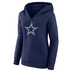 Dallas Cowboys Fanatics Dak Prescott Women's Player Icon Name & Number V-Neck Pullover Hoodie