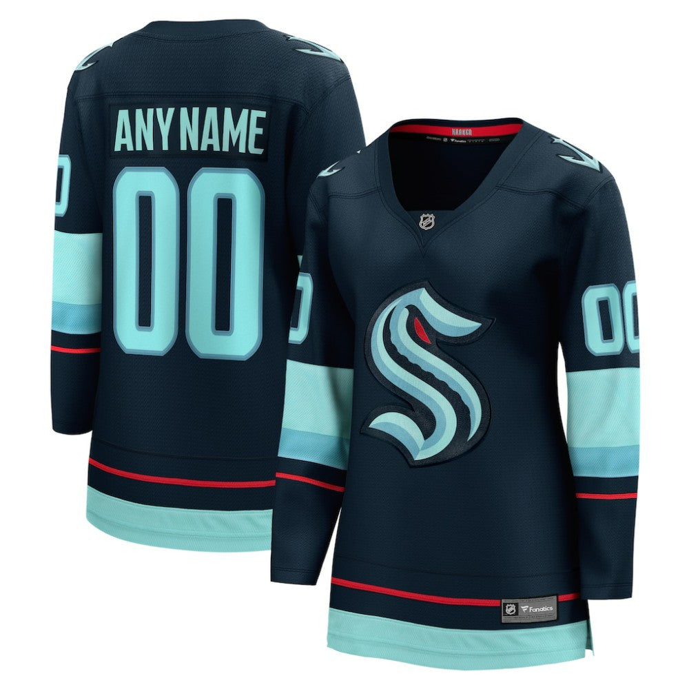 Seattle Kraken Fanatics Women's Home Breakaway Custom Jersey Discount
