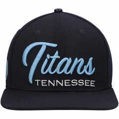 Tennessee Titans Pro Standard Script Wordmark Snapback Hat