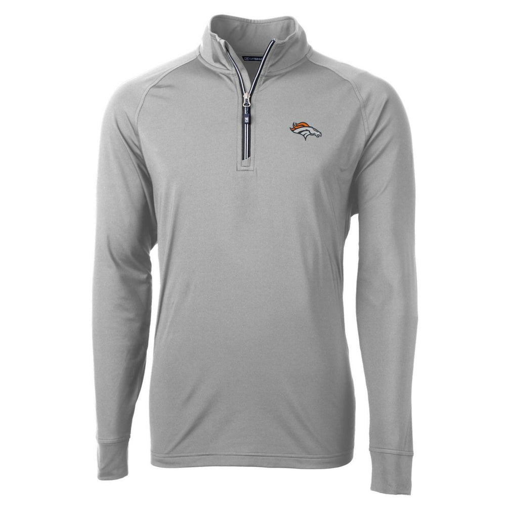 Denver Broncos Cutter & Buck Adapt Eco Knit Quarter-Zip Pullover Jacket