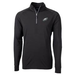 Philadelphia Eagles Cutter & Buck Adapt Eco Knit Quarter-Zip Pullover Jacket