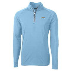 Los Angeles Chargers Cutter & Buck Adapt Eco Knit Quarter-Zip Pullover Jacket