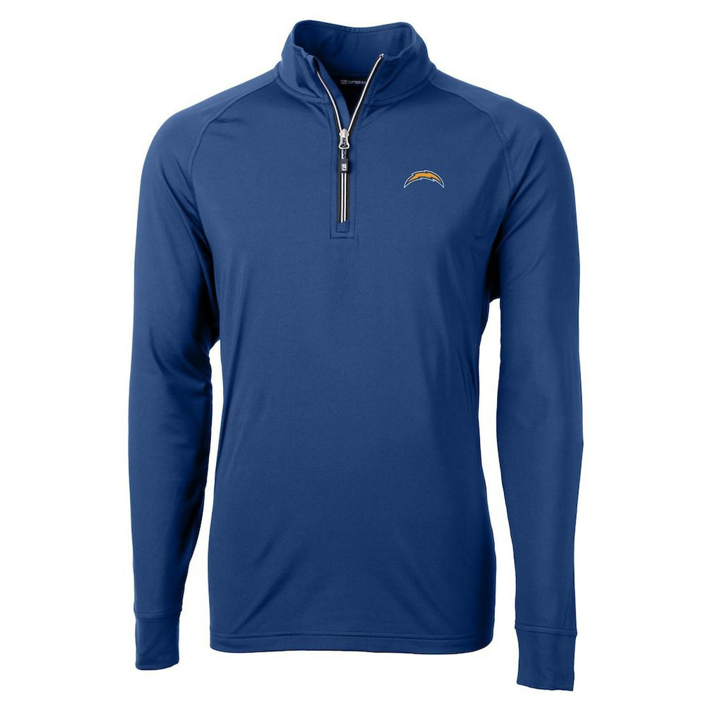 Los Angeles Chargers Cutter & Buck Adapt Eco Knit Quarter-Zip Pullover Jacket