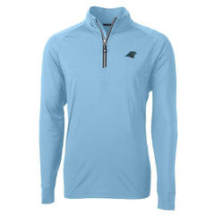 Carolina Panthers Cutter & Buck Adapt Eco Knit Quarter-Zip Pullover Jacket