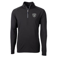 Las Vegas Raiders Cutter & Buck Adapt Eco Knit Quarter-Zip Pullover Jacket