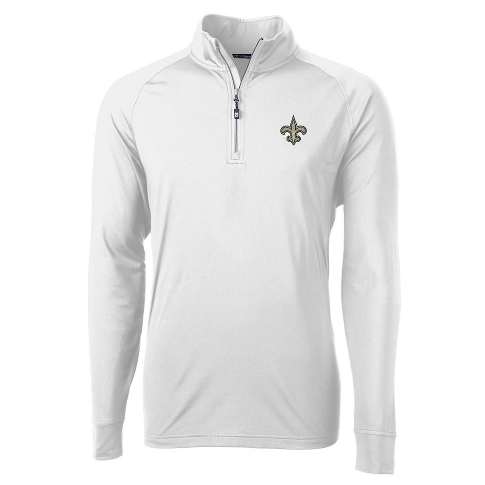 New Orleans Saints Cutter & Buck Adapt Eco Knit Quarter-Zip Pullover Jacket