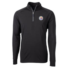 Pittsburgh Steelers Cutter & Buck Adapt Eco Knit Quarter-Zip Pullover Jacket