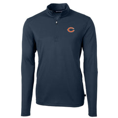 Chicago Bears Cutter & Buck Virtue Eco Pique Recycled Quarter-Zip Pullover Jacket