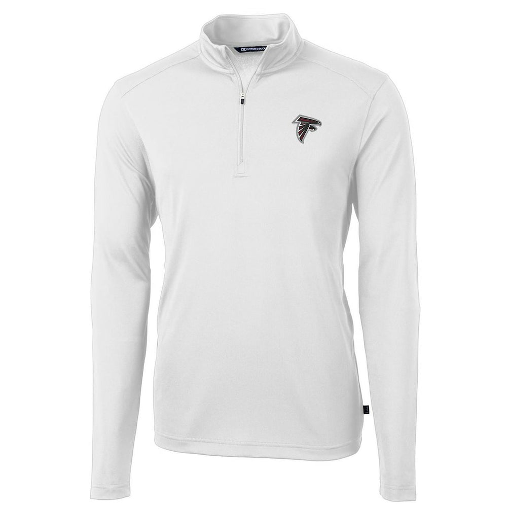 Atlanta Falcons Cutter & Buck Virtue Eco Pique Recycled Quarter-Zip Pullover Jacket