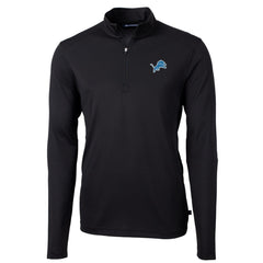 Detroit Lions Cutter & Buck Virtue Eco Pique Recycled Quarter-Zip Pullover Jacket