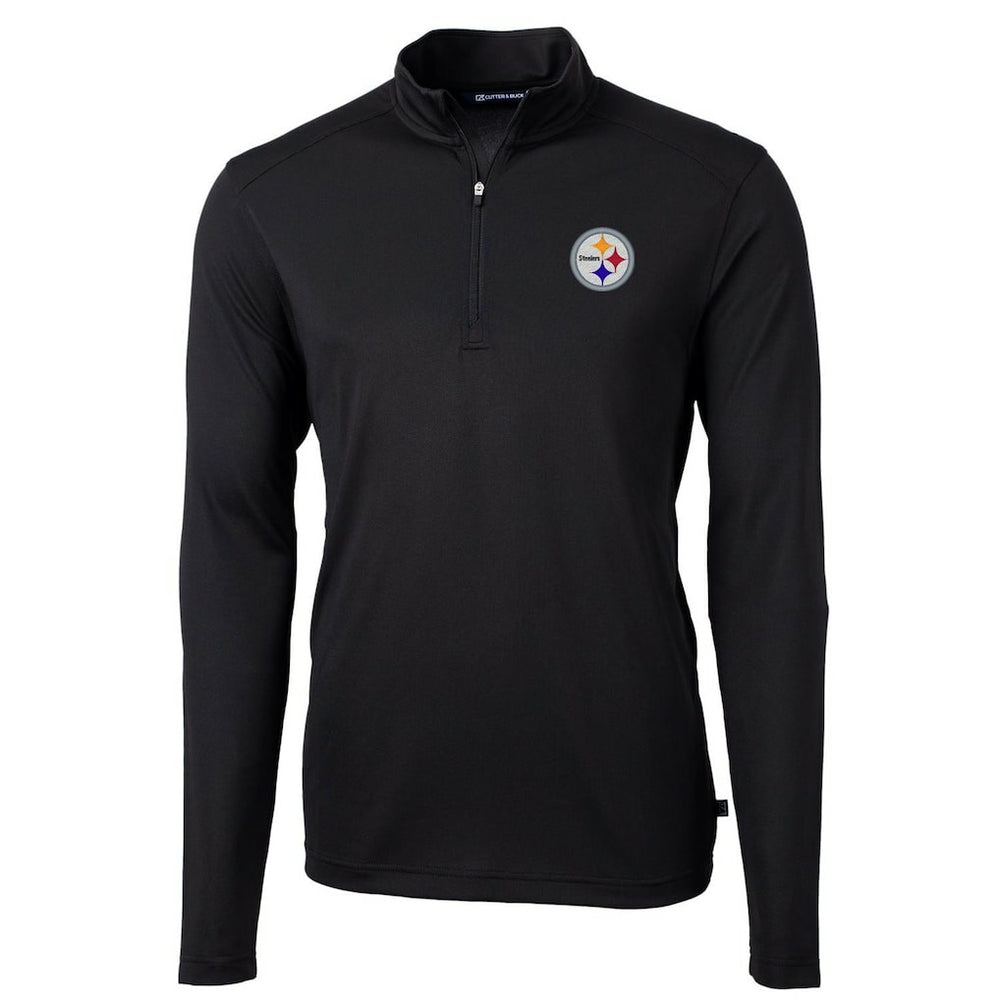 Pittsburgh Steelers Cutter & Buck Virtue Eco Pique Recycled Quarter-Zip Pullover Jacket