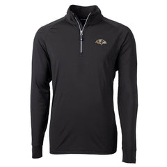 Baltimore Ravens Cutter & Buck Big & Tall Adapt Eco Knit Quarter-Zip Pullover Jacket