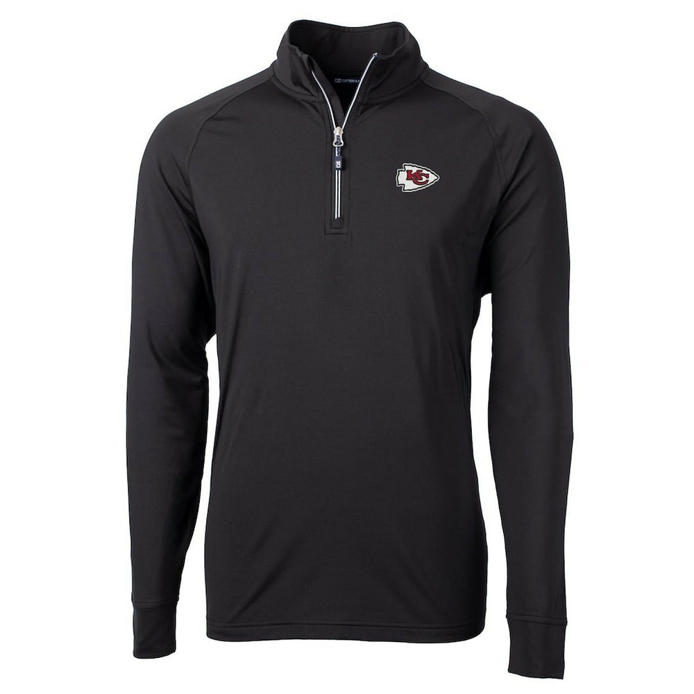Kansas City Chiefs Cutter & Buck Big & Tall Adapt Eco Knit Quarter-Zip Pullover Jacket
