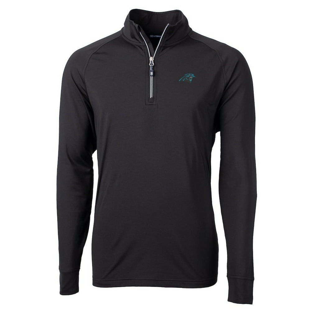 Carolina Panthers Cutter & Buck Big & Tall Adapt Eco Knit Quarter-Zip Pullover Jacket