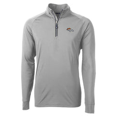 Denver Broncos Cutter & Buck Big & Tall Adapt Eco Knit Quarter-Zip Pullover Jacket