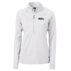 Seattle Seahawks Cutter & Buck Women's Adapt Eco Knit Half-Zip Pullover Jacket