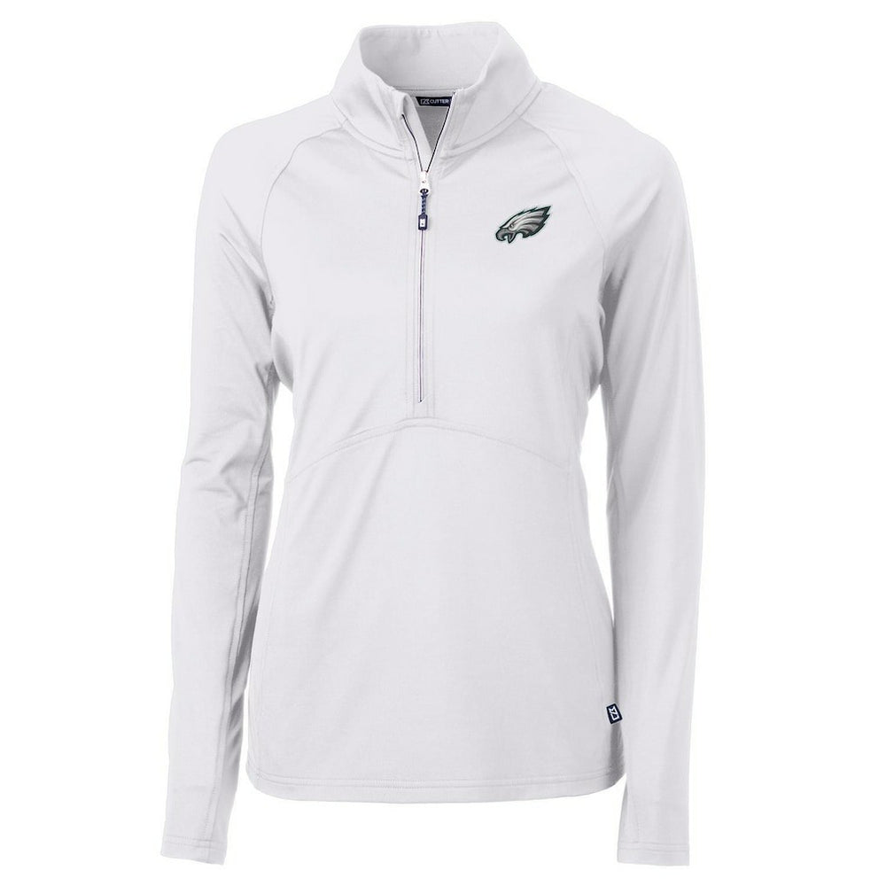 Philadelphia Eagles Cutter & Buck Women's Adapt Eco Knit Half-Zip Pullover Jacket