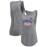Philadelphia 76ers Women's Quality Time Open Scoop Neck Tri-Blend Tank Top Outlet
