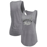 Brooklyn Nets Women's Quality Time Open Scoop Neck Tri-Blend Tank Top Discount