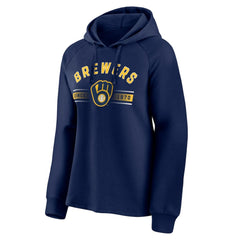 Milwaukee Brewers Fanatics Women's Perfect Play Raglan Pullover Hoodie | MLB On Sale