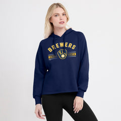 Milwaukee Brewers Fanatics Women's Perfect Play Raglan Pullover Hoodie | MLB On Sale