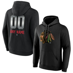 Chicago Blackhawks Personalized Midnight Mascot Logo Pullover Hoodie For Sale