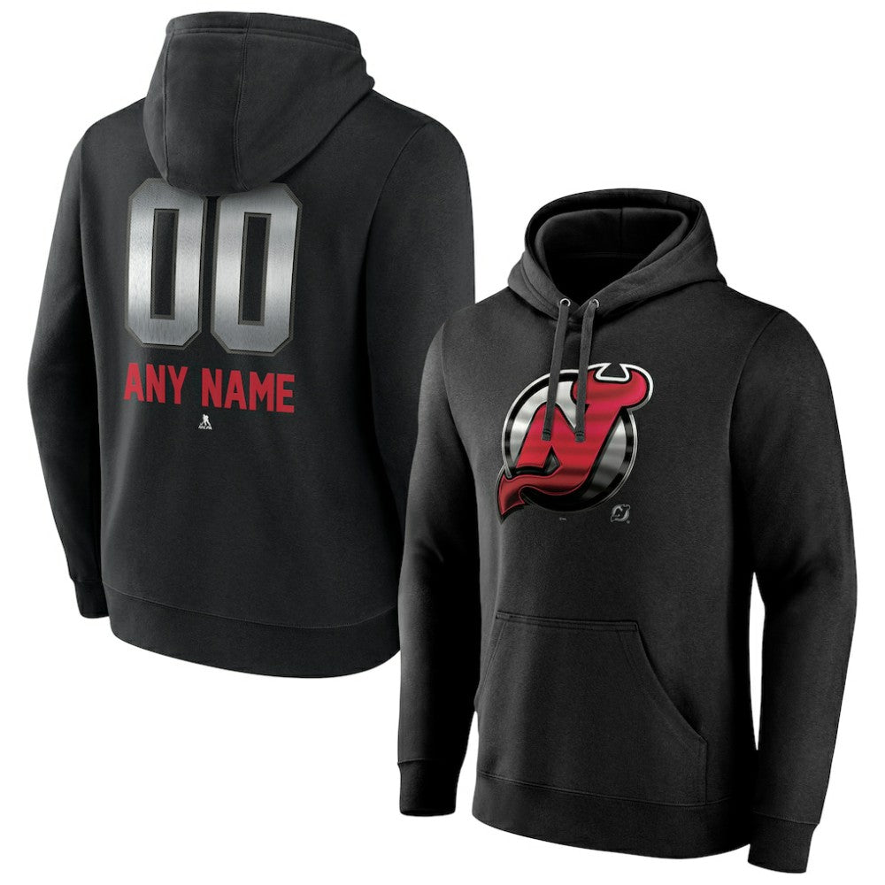 New Jersey Devils Personalized Midnight Mascot Logo Pullover Hoodie On Sale