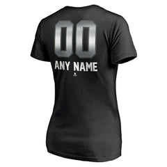 Los Angeles Kings Women's Personalized Midnight Mascot Logo V-Neck T-Shirt Discount