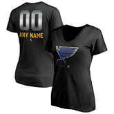 St. Louis Blues Women's Personalized Midnight Mascot Logo V-Neck T-Shirt For Sale