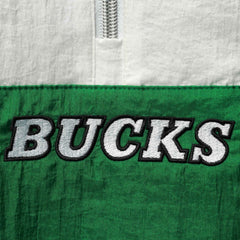 Milwaukee Bucks Women's Half-Zip Windbreaker 2.0 Hoodie New