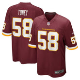 Washington Commanders Nike Shaka Toney Washington Football Team Game Jersey