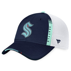 Seattle Kraken Fanatics 2022 NHL Draft Authentic Pro On Stage Trucker Adjustable Hat For Sale