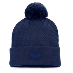 Washington Capitals Fanatics Women's Authentic Pro Road Cuffed Knit Hat with Pom Outlet