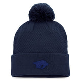 Nashville Predators Fanatics Women's Authentic Pro Road Cuffed Knit Hat with Pom For Sale