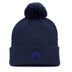 Nashville Predators Fanatics Women's Authentic Pro Road Cuffed Knit Hat with Pom For Sale