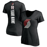 Portland Trail Blazers Women's Personalized Playmaker Team V-Neck T-Shirt For Sale