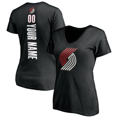Portland Trail Blazers Women's Personalized Playmaker Team V-Neck T-Shirt For Sale