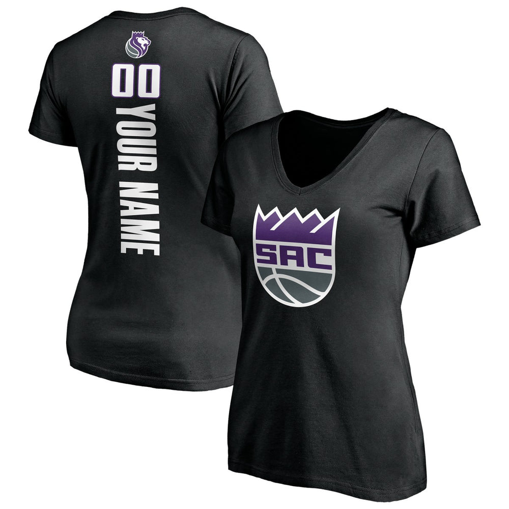 Sacramento Kings Women's Personalized Playmaker Team V-Neck T-Shirt Online