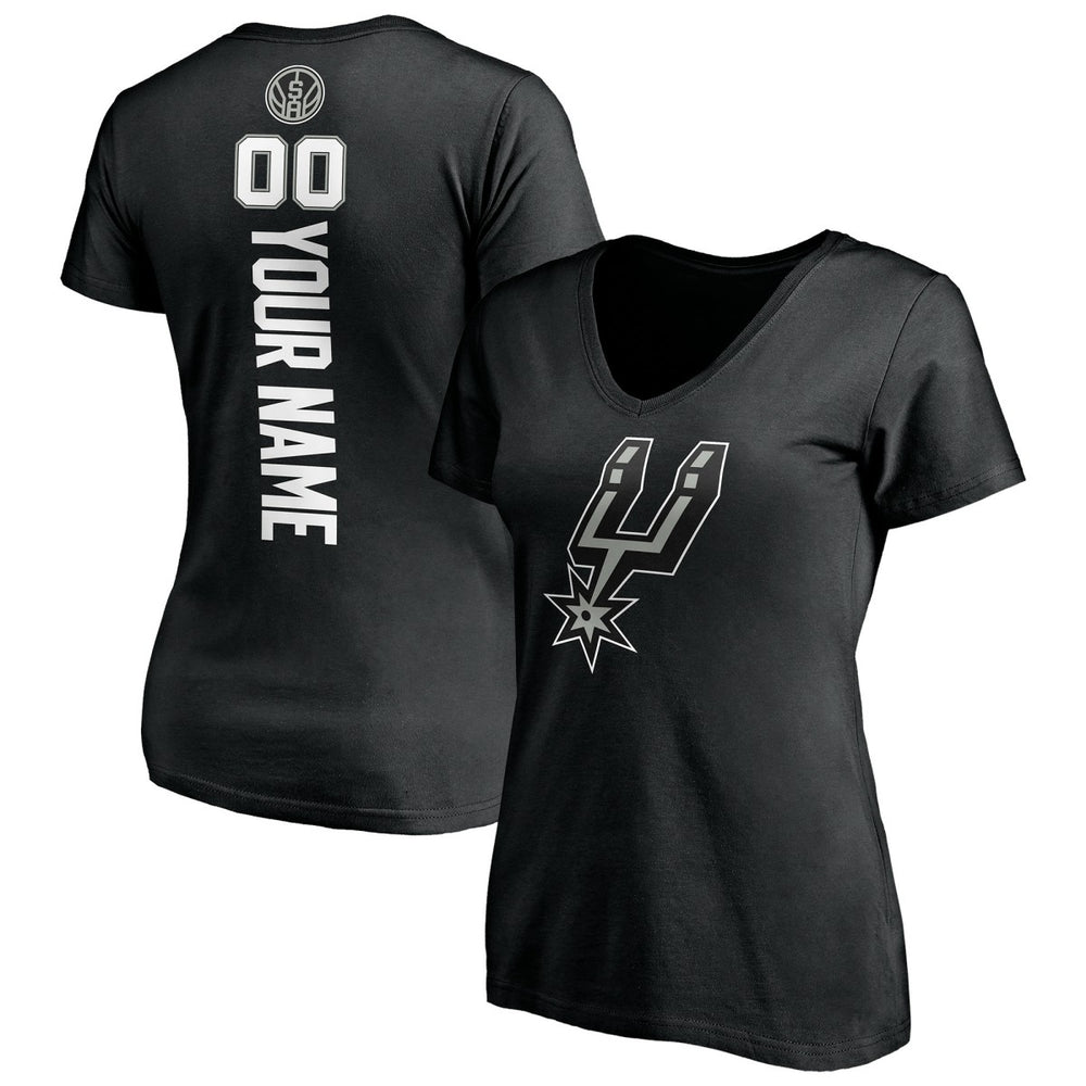 San Antonio Spurs Women's Personalized Playmaker Team V-Neck T-Shirt Online